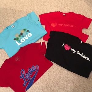 4 Subaru women’s cut tee’s